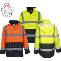 High Visibility Winter waterproof warm Hi vis reflective safety clothing road traffic Bomber Jacket Hoodie RRP £ Sale price £13.49