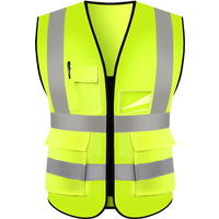 Wholesale Custom Logo Multi Function Security Construction Work Safety Vest Reflective High Visibility Safety Vest With Pockets RRP £ Sale price £1.54