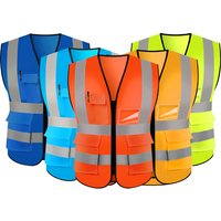 CustomizedLogo High Visibility Reflective Safety Vest Men Construction Yellow Cheap Industry Clothing with Pockets RRP £ Sale price £1.54