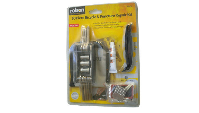 Rolson 30-piece Bicycle Tool and Puncture Repair Kit was £ now £5.00
