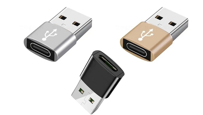 3-Pack of USB to USB C Adapters - 3 Colours was £ now £4.99