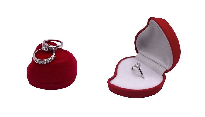 Valentine Sterling Silver Diamond Ring Set - 4 Styles + Free Gift was £ now £69.99