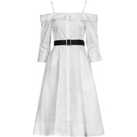 Karl Lagerfeld  COLDSHOULDERSHIRTDRESS  women's Long Dress in White. Sizes available:UK 6