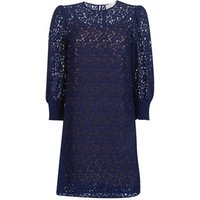 MICHAEL Michael Kors  BLOUSON SLV LACE DRS  women's Dress in Blue. Sizes available:S