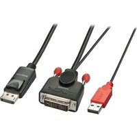 Lindy 3m DVI-D (with USB) to DP Active Adapter Cable Black RRP £20.99 Sale price £15.92