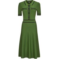 Karl Lagerfeld  S SLV KNIT DRESS  women's Long Dress in Green RRP £238.00 Sale price £202.30