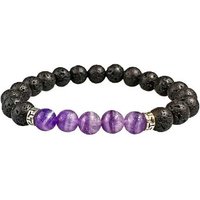 Unisex Chakra Purple Bead Bracelet - Black | Wowcher RRP £19.99 Sale price £4.99