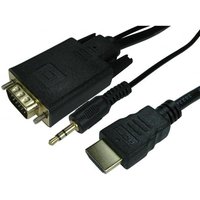 Cables Direct 77HDMI-VGCBL033. Cable length: 1 m Connector 1: HDMI Connector 2: VGA (D-Sub) + 3.5mm. Quantity per pack: 1 pc(s). Cable colour: Black RRP £20.99 Sale price £16.55