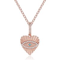 Evil Eye Pendant Made With Crystals - Rose Gold | Wowcher RRP £69.99 Sale price £9.99
