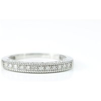 Pavé 0.50Ct Natural Diamond Round Cut Ring - 4 Options! - Silver | Wowcher RRP £83.32 Sale price £49.00