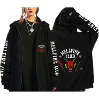 Stranger Things Inspired Zip Up Hoodie - Seven Colours! - Black | Wowcher RRP £39.99 Sale price £11.99