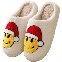 Printed Plush Slippers In 5 Sizes And 14 Prints - Black | Wowcher RRP £19.99 Sale price £7.99