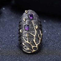 Tungsten Tree Gemstone Ring 3 Sizes - Purple | Wowcher RRP £49.99 Sale price £10.00
