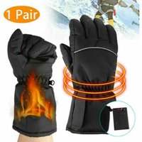 Electric Waterproof Heated Skiing Gloves - Black | Wowcher RRP £39.99 Sale price £15.99