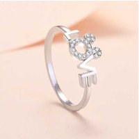 Silver Tone Crystal Mickey Love Ring | Wowcher RRP £39.99 Sale price £6.99