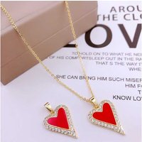 Red Acrylic Heart Necklace With Crystal | Wowcher RRP £39.99 Sale price £6.99