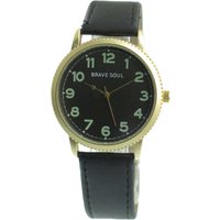 Women'S Brave Soul Black & Gold Watch | Wowcher RRP £54.99 Sale price £19.99