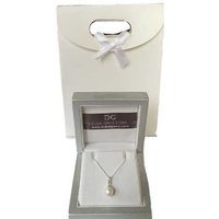 Pearl Droplet Pendant Necklace - White Gold | Wowcher RRP £209.99 Sale price £99.99