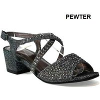 Girl'S Heel Diamante Open Toe Sandals - Black | Wowcher RRP £17.99 Sale price £13.99