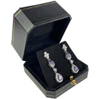 Purple Amethyst Pear Cut Stud Earrings | Wowcher RRP £149.99 Sale price £49.99