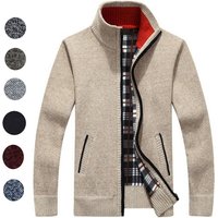 Winter Men'S Zipper Knitted Sweater Jacket - Black | Wowcher RRP £49.99 Sale price £15.99
