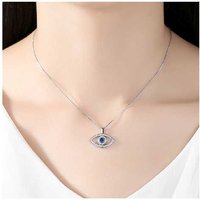 Blue Evil Eye Crystal Pendant Necklace | Wowcher RRP £29.99 Sale price £5.99