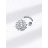 Sunflower Crystal Silver Belly Ring | Wowcher RRP £49.99 Sale price £3.99