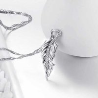 Diamante Silver Feather Necklace Pendant | Wowcher RRP £24.99 Sale price £8.99