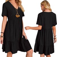 Women'S Summer Midi Dress - 5 Colours - Black | Wowcher RRP £39.99 Sale price £12.99