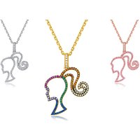 Barbie Inspired Silhouette Necklace - 3 Colours! - Silver | Wowcher RRP £14.99 Sale price £8.99