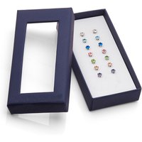 Set Of 7 Luxury Crystal Earrings - Silver | Wowcher RRP £79.99 Sale price £9.99