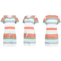 Women'S Casual Striped T-Shirt Dress - 6 Colours! - Black | Wowcher RRP £39.99 Sale price £13.99