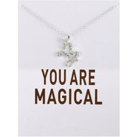 'You Are Magical' Unicorn Necklace - Silver | Wowcher RRP £25.00 Sale price £4.99