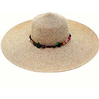 Women'S Straw Effect Wide Brim Hat - 4 Colours - Beige | Wowcher RRP £22.99 Sale price £9.99