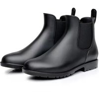 Women'S Chelsea Ankle Welly Rain Boots - Black & Brown Colours | Wowcher RRP £29.99 Sale price £14.99