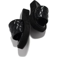 Women'S Quilted Platform Sliders - 3 Colours - Black | Wowcher RRP £39.99 Sale price £11.99