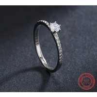 925 Sterling Silver Solitaire Ring | Wowcher RRP £49.00 Sale price £16.90
